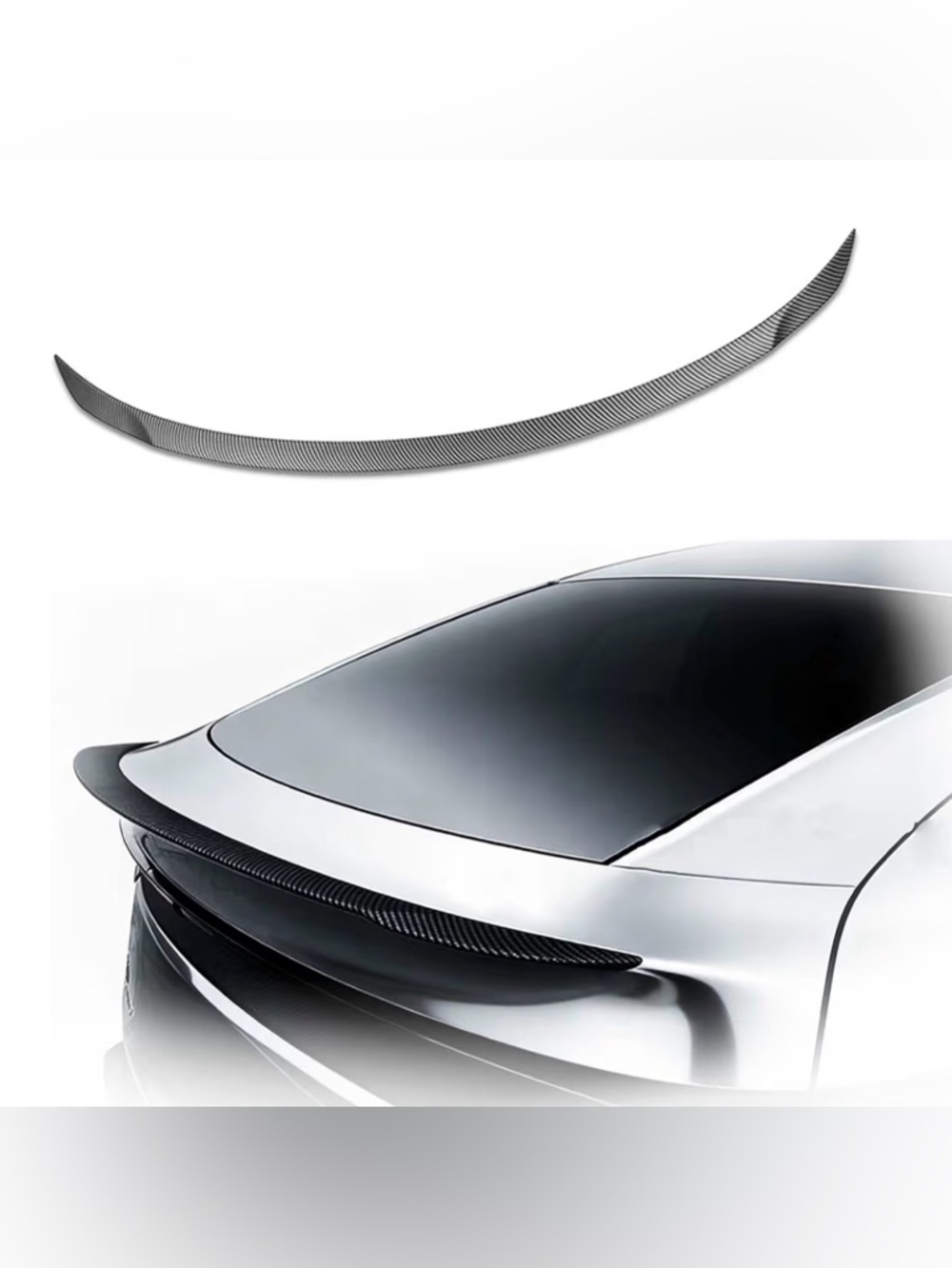 🚗🔥 Tesla Model Y Rear Spoiler Juniper Matte Carbon Fiber NEW!